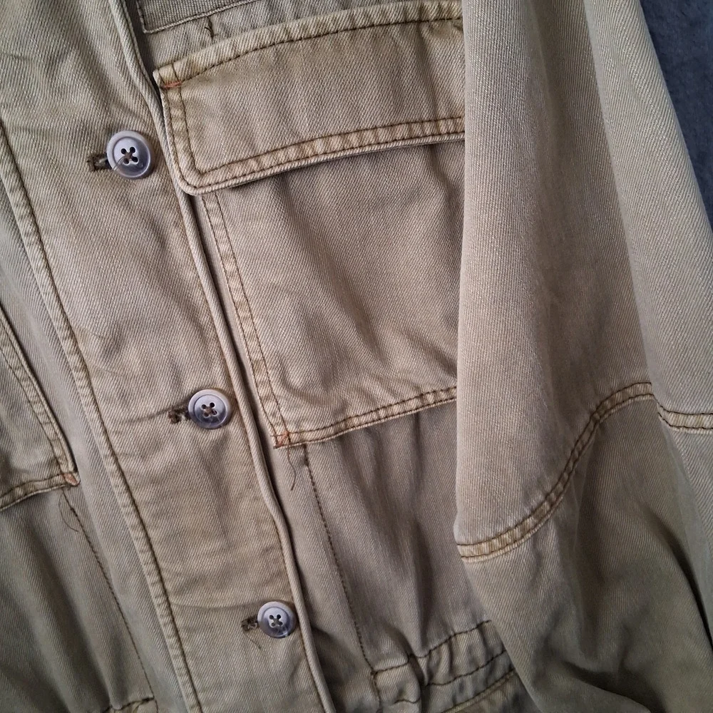 Free People Jacket Women's Small Olive‎ Utility Field Chore Barn Military Safari